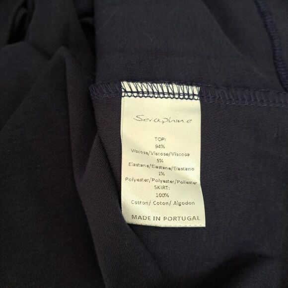 Seraphine Women's Navy Stripe 3/4 Sleeve Nautical Simone Dress Maternity Sz 14 - Picture 8 of 9